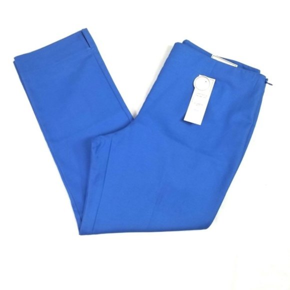 Charter Club Blue Flat Front Tummy Slimming Ankle Pants Womens 12 Petite - Picture 4 of 8